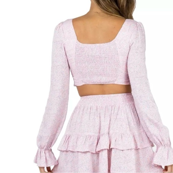 Princess Polly Pink Floral Crop Top - Picture 4 of 16